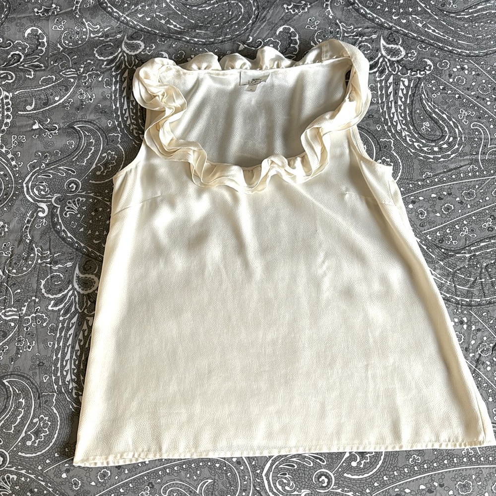 Loft ruffled shell.